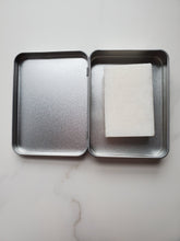 Load image into Gallery viewer, Organic soap+shampoo bar w/ carrying tin