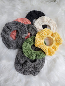 Compostable cotton scrunchie