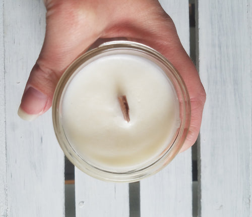 8 oz soy wax essential oil wood wick candle