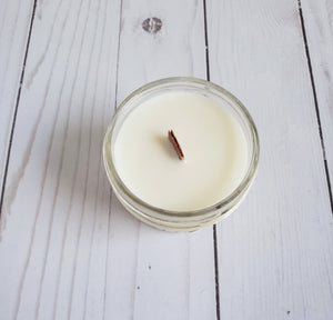 8 oz soy wax essential oil wood wick candle