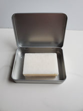 Load image into Gallery viewer, Organic soap+shampoo bar w/ carrying tin