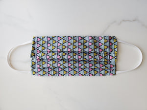 Cotton face mask with filter pocket