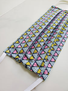 Cotton face mask with filter pocket