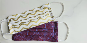 Cotton face mask with filter pocket