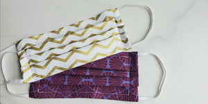 Cotton face mask with filter pocket