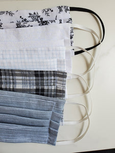 Cotton face mask with filter pocket