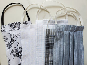 Cotton face mask with filter pocket