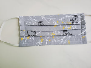 Cotton face mask with filter pocket