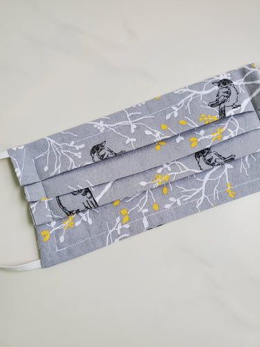Cotton face mask with filter pocket