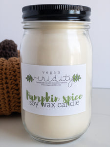 8 oz autumn scented soy wax candle