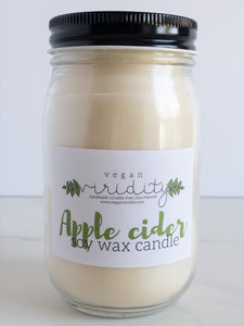 8 oz autumn scented soy wax candle