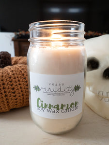 8 oz autumn scented soy wax candle