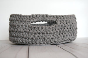 Cotton storage basket with handles