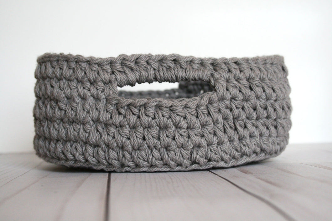Cotton storage basket with handles