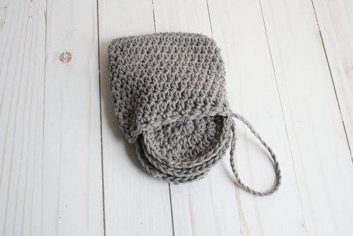 Compostable cotton drawstring bag