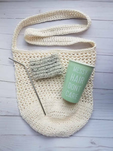 Mesh farmer's market tote bag