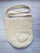 Load image into Gallery viewer, Mesh farmer&#39;s market tote bag