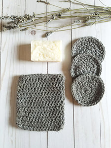 Makeup remover cotton rounds set with bag