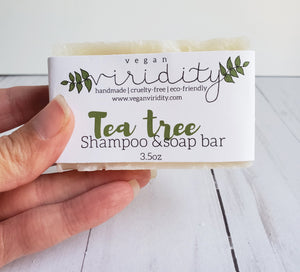 All natural 2-in-1 solid bar shampoo + soap