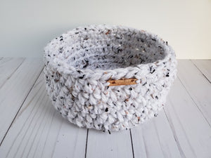 Crochet storage basket